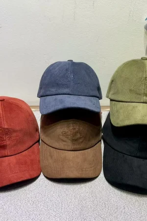 2025 Autumn/Winter New Duckbill Cap Corduroy Letter Embroidery Double-Layer Soft Top Baseball Velcro Outdoor Casual Hat