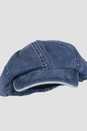 Cotton Denim Beret Hat Men Women 2023 Fashion Autumn Vintage Boinas Hombre Newsboy Flat Caps Big Octagonal Hat